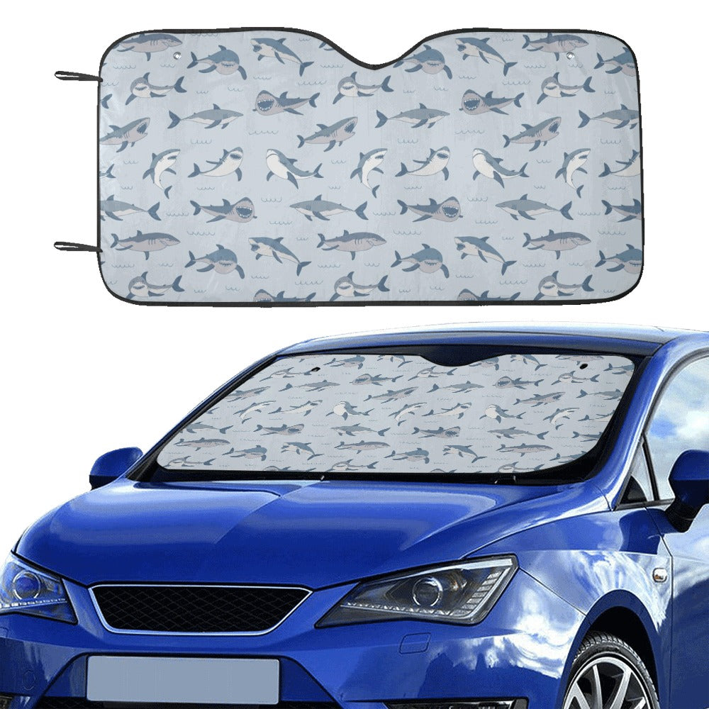 Shark Print Design LKS304 Car front Windshield Sun Shade