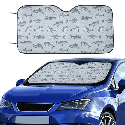 Shark Print Design LKS304 Car front Windshield Sun Shade