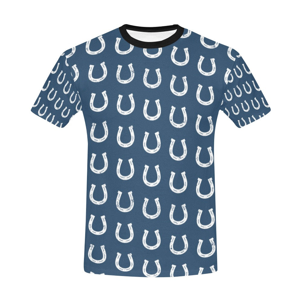 Horseshoe Print Design LKS301 Men's All Over Print T-shirt