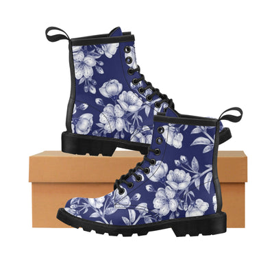 Cherry Blossom Pattern Print Design CB01 Women's Boots