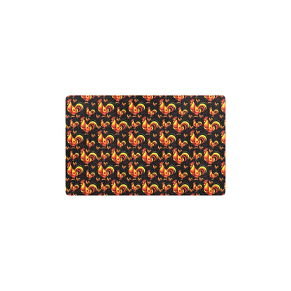 Rooster Print Themed Kitchen Mat