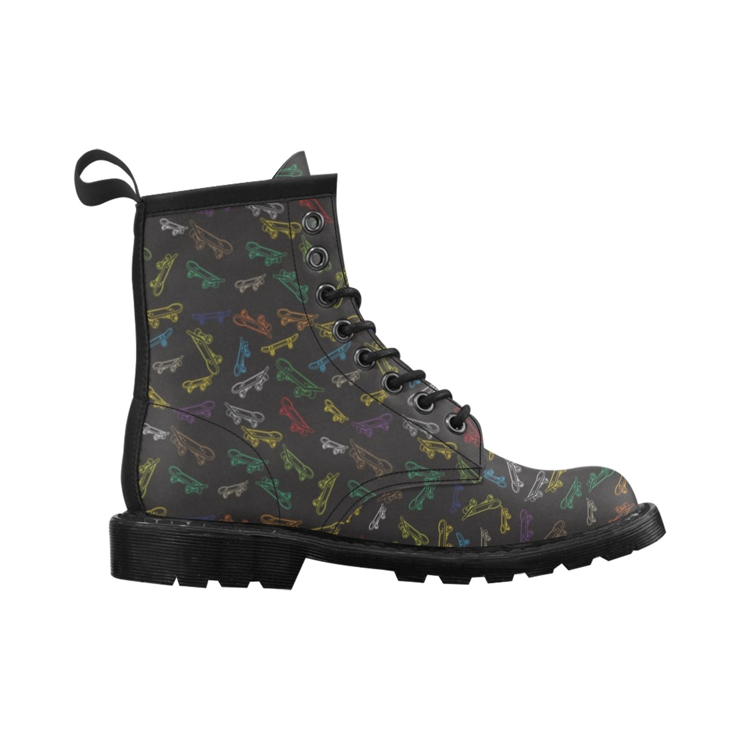 Skateboard Print Design LKS301 Women's Boots
