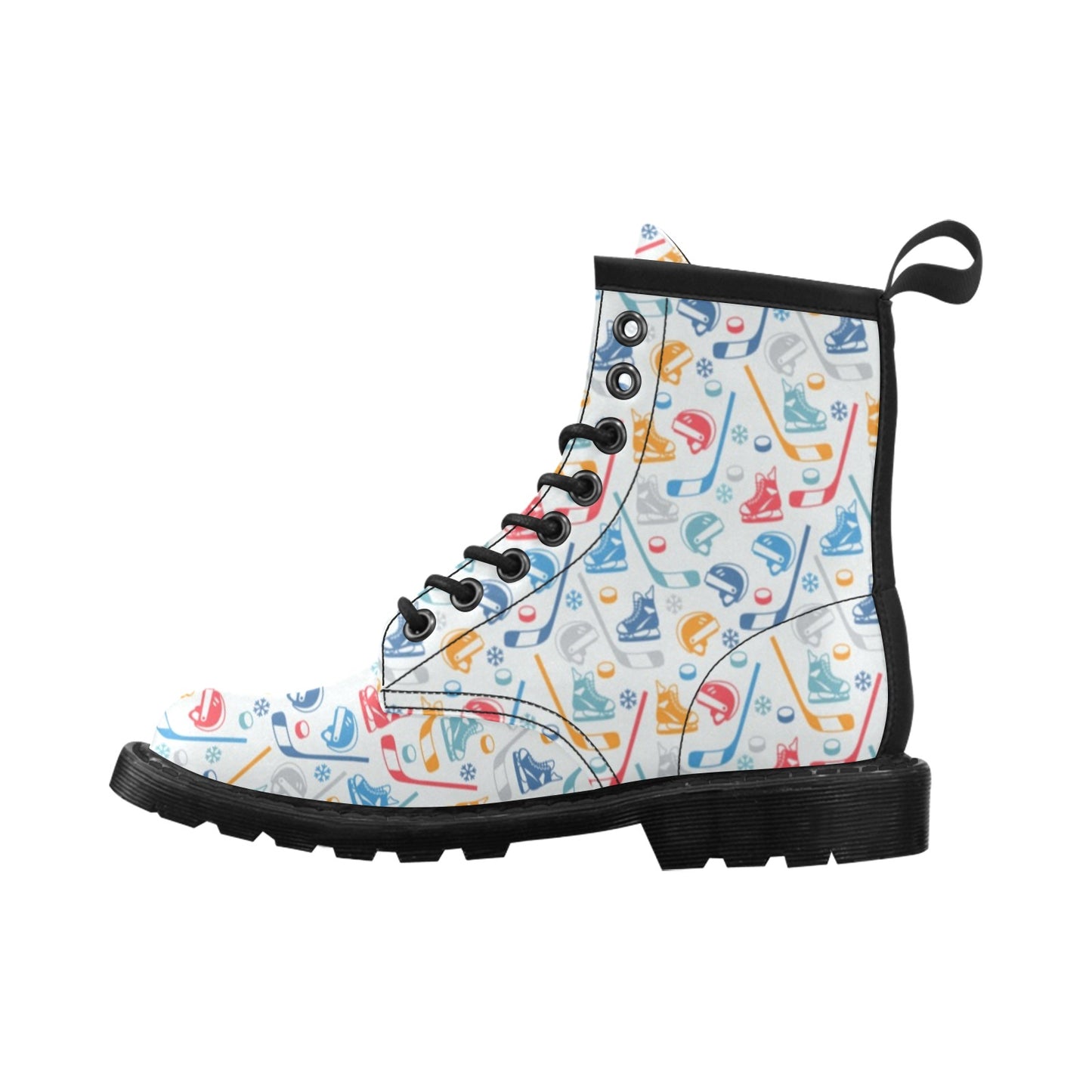 Hockey Equipment Print Design LKS301 Women's Boots