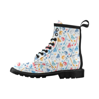 Hockey Equipment Print Design LKS301 Women's Boots