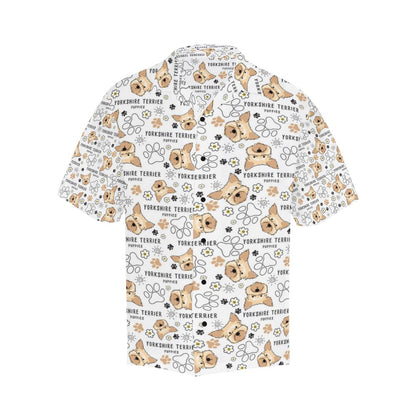 Yorkshire Terriers Print Design LKS308 Men's Hawaiian Shirt