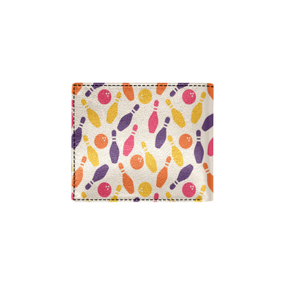 Bowling Pattern Print Design 06 Men's ID Card Wallet