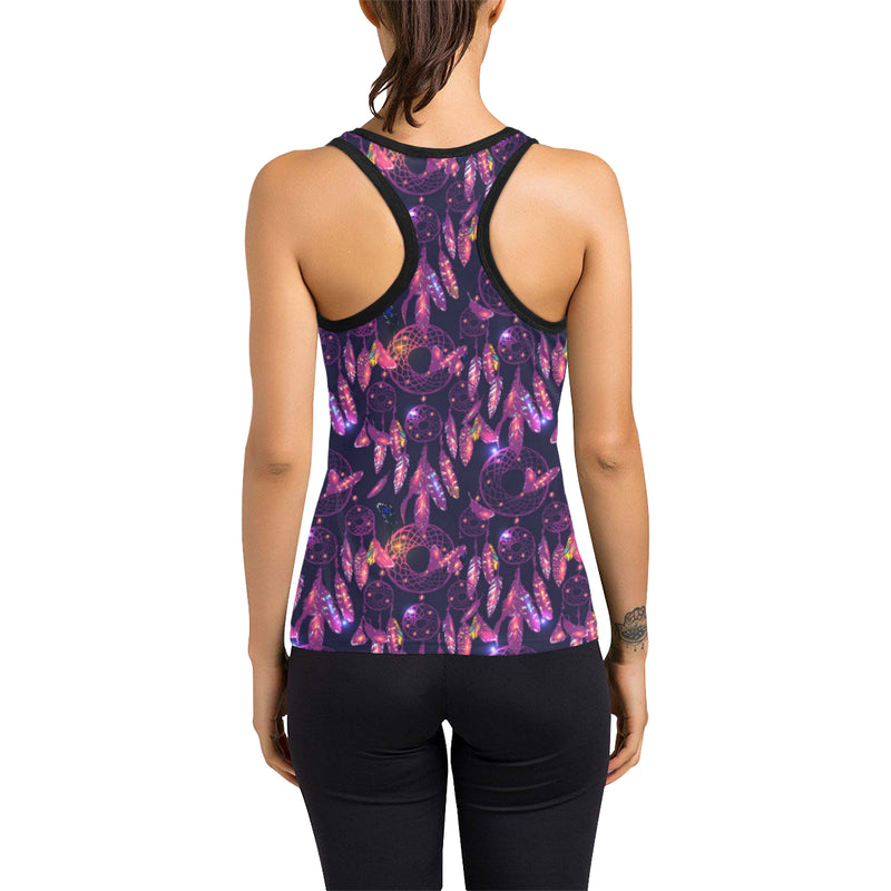 Dream catcher neon Women's Racerback Tank Top