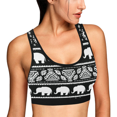 Elephant Pattern Sports Bra