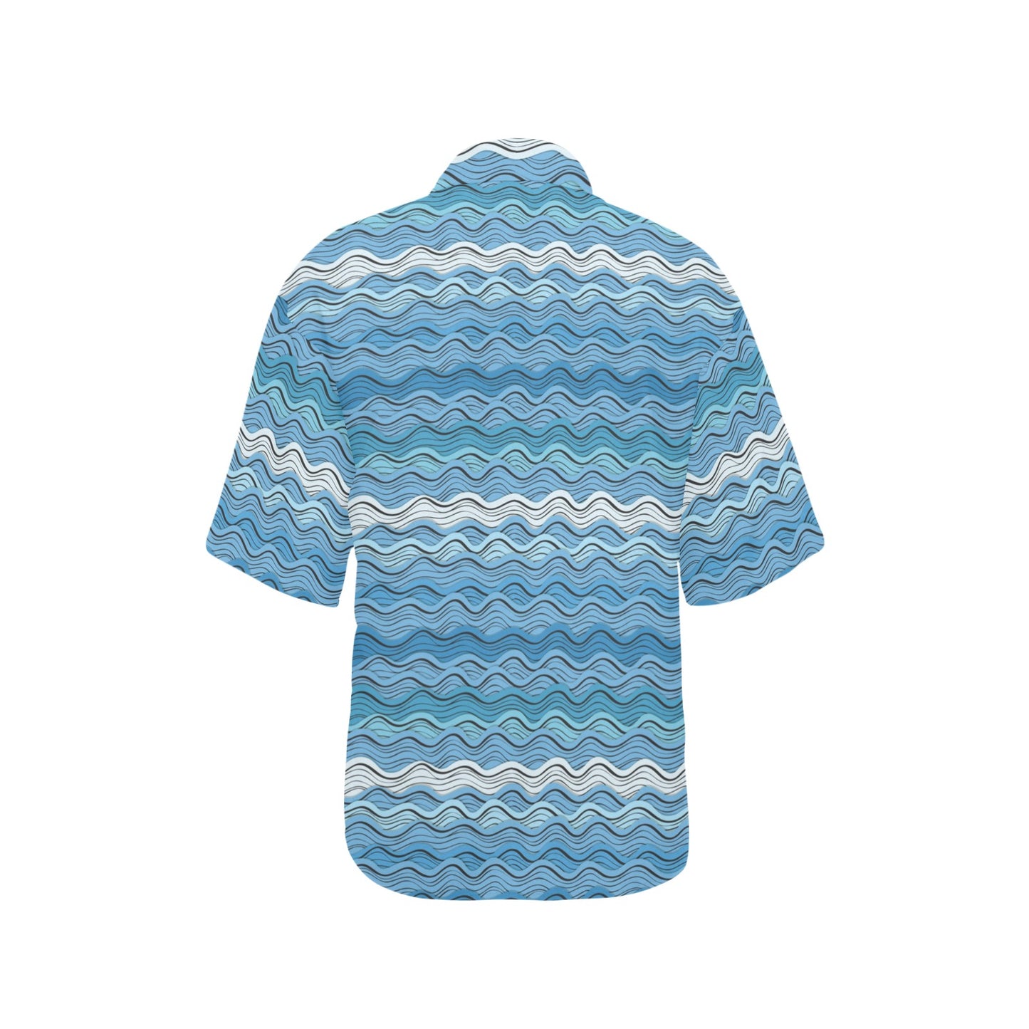 Wave Print Design LKS301 Women's Hawaiian Shirt