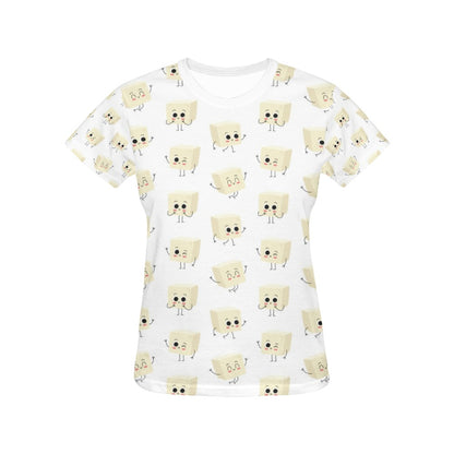 Tofu Print Design LKS301 Women's  T-shirt