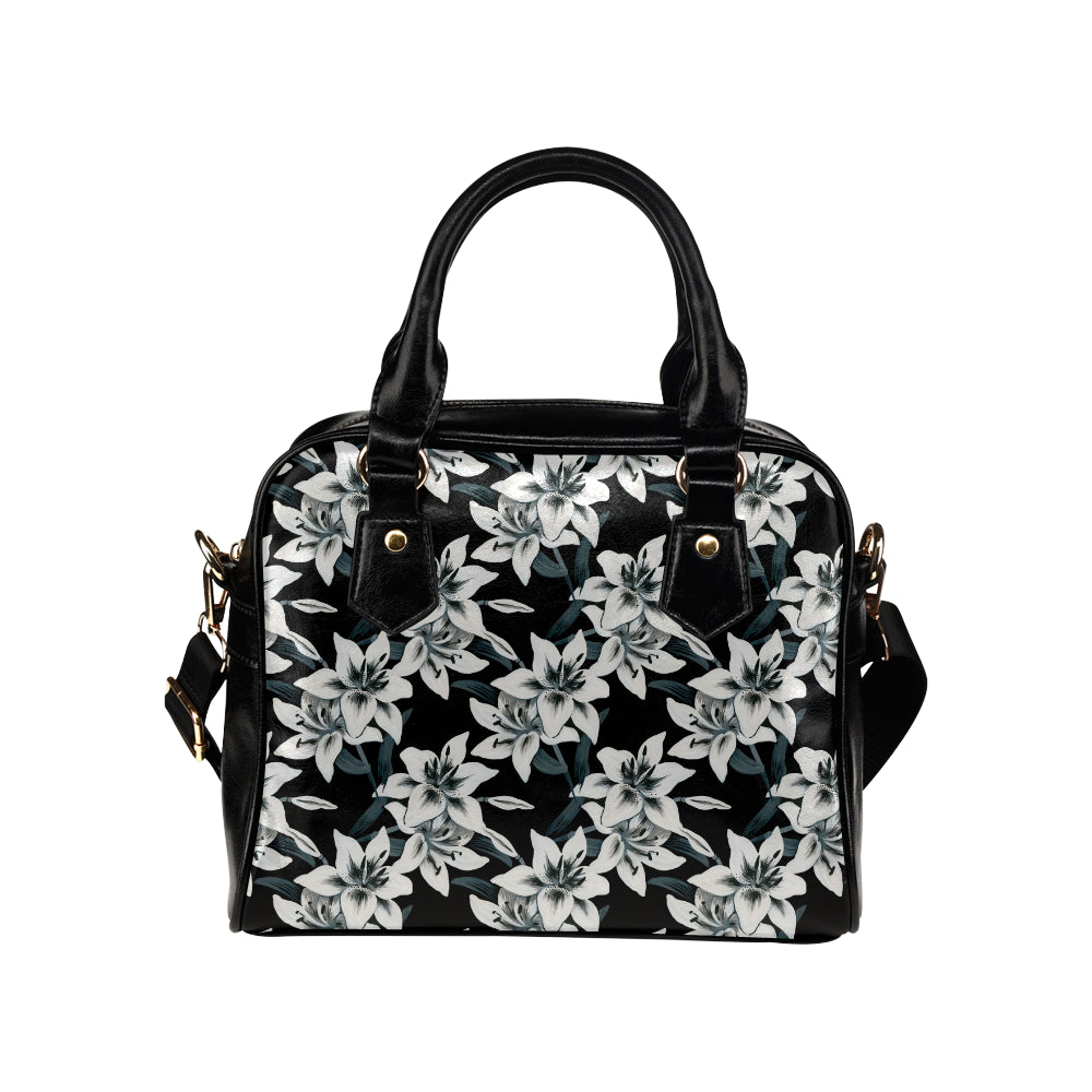 Lily Pattern Print Design 03 Shoulder Handbag