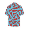 Lobster Red Pattern Print Design 03 Men's Hawaiian Shirt