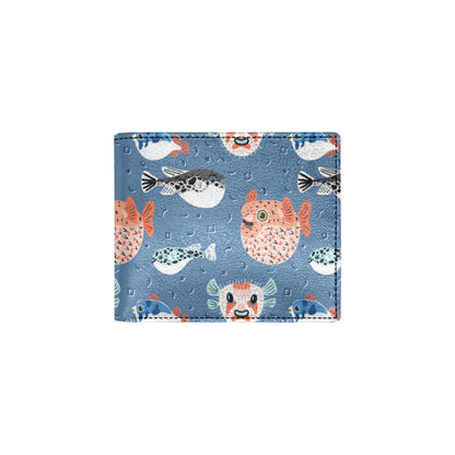 Fugu Pattern Print Design 02 Men's ID Card Wallet
