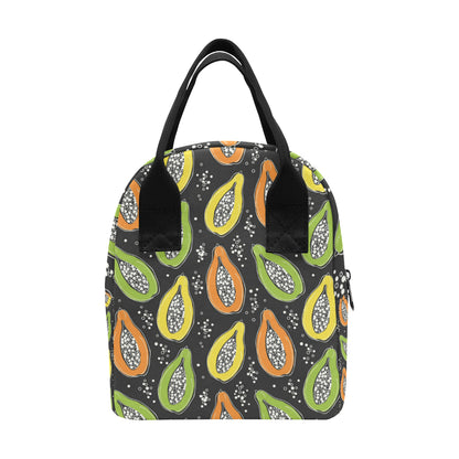 Papaya Pattern Print Design PP05 Insulated Lunch Bag