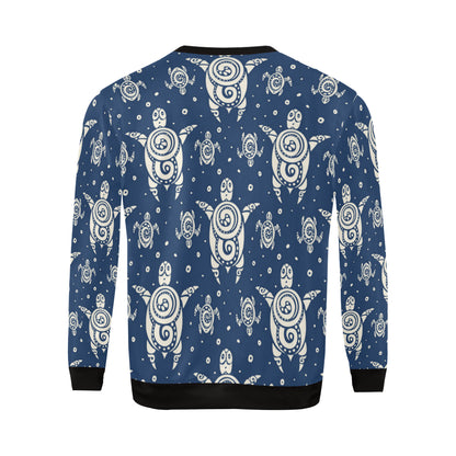 Sea Turtle Tribal Men Long Sleeve Sweatshirt