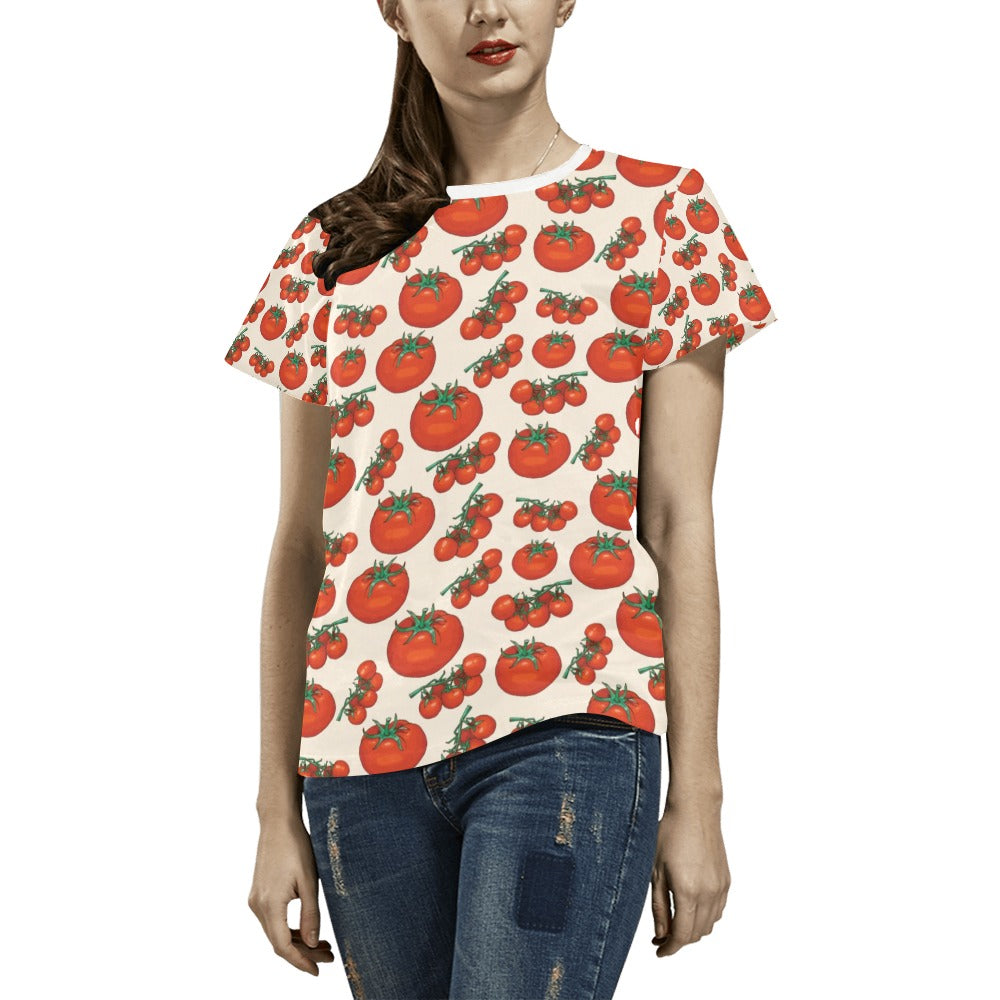 Tomato Print Design LKS302 Women's  T-shirt