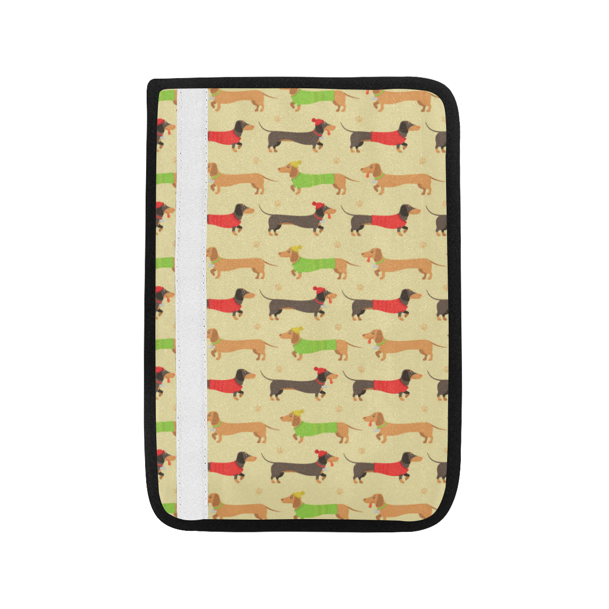 Dachshund Pattern Print Design 06 Car Seat Belt Cover