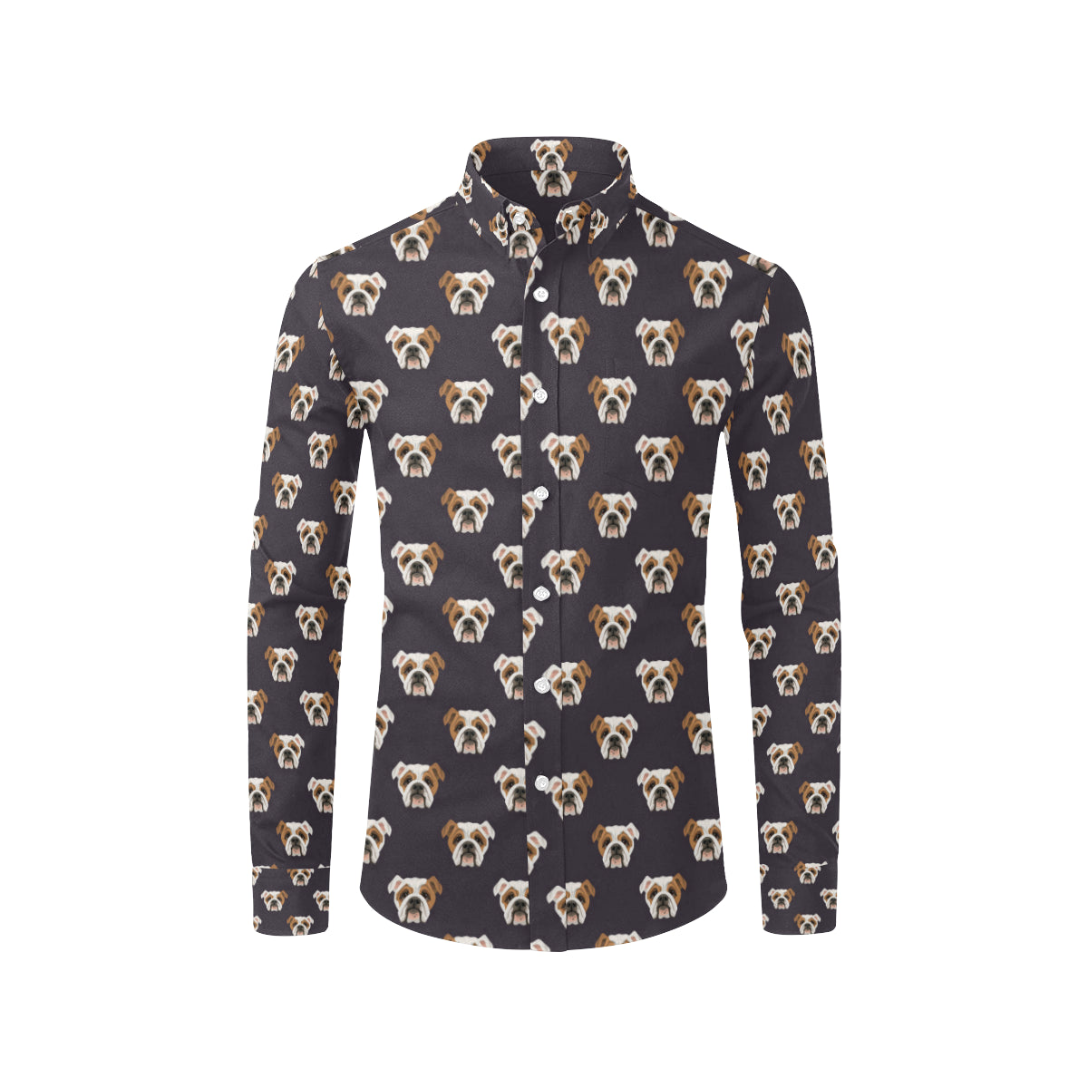 Bulldogs Pattern Print Design 03 Men's Long Sleeve Shirt