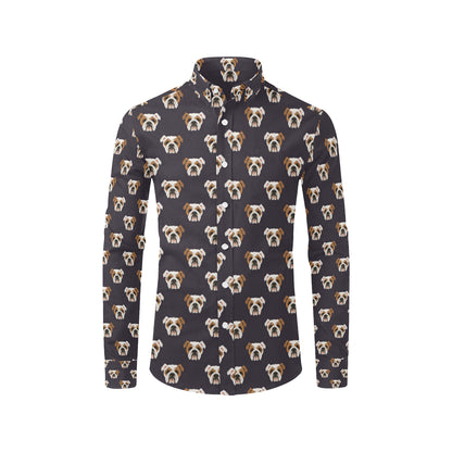 Bulldogs Pattern Print Design 03 Men's Long Sleeve Shirt