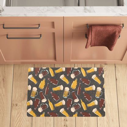 Beer Pattern Print Design 03 Kitchen Mat