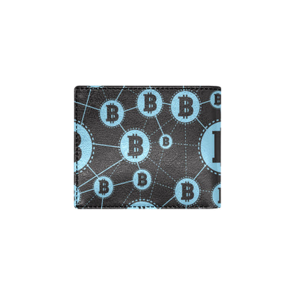 Cryptocurrency Pattern Print Design 02 Men's ID Card Wallet