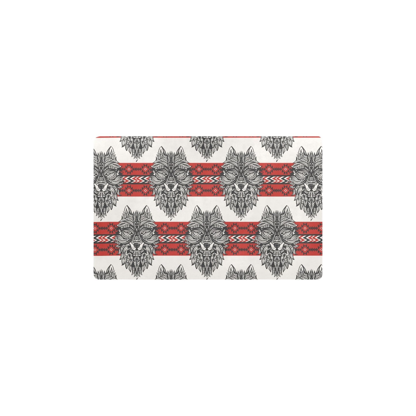 Native Indian Wolf Kitchen Mat