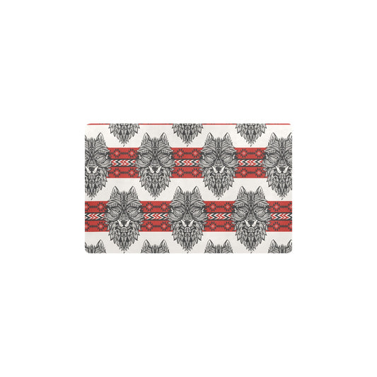 Native Indian Wolf Kitchen Mat