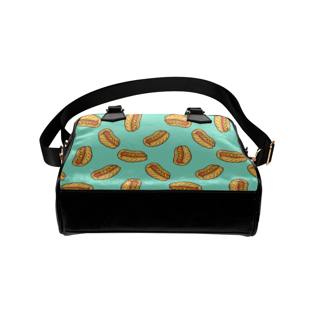 Hot Dog Pattern Print Design 04 Shoulder Handbag