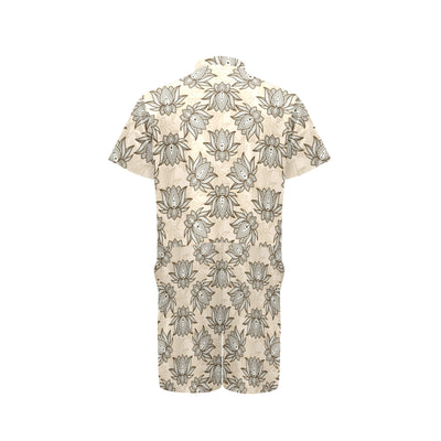 lotus Boho Pattern Print Design LO05 Men's Romper