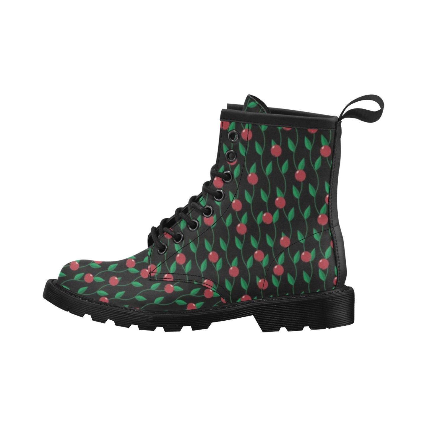 Cranberry Pattern Print Design CB01 Women's Boots