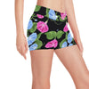 Morning Glory Pattern Print Design MG04 Yoga Shorts