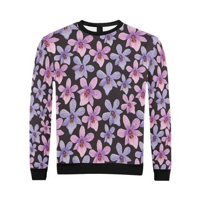 Orchid Pattern Print Design OR08 Men Long Sleeve Sweatshirt