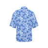 Tie Dye Blue Design Print Women's Hawaiian Shirt