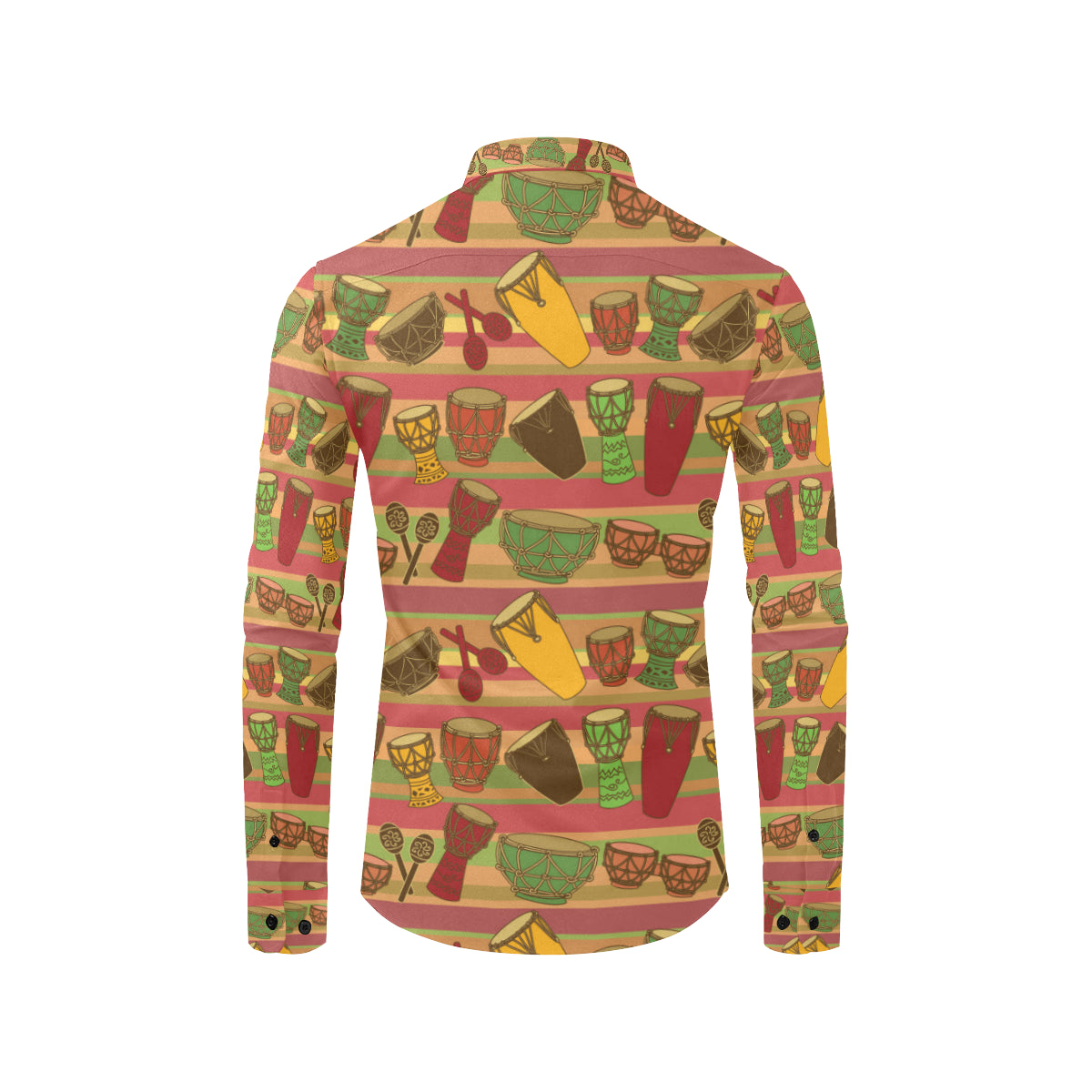 Percussion Pattern Print Design 01 Men's Long Sleeve Shirt
