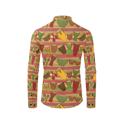 Percussion Pattern Print Design 01 Men's Long Sleeve Shirt