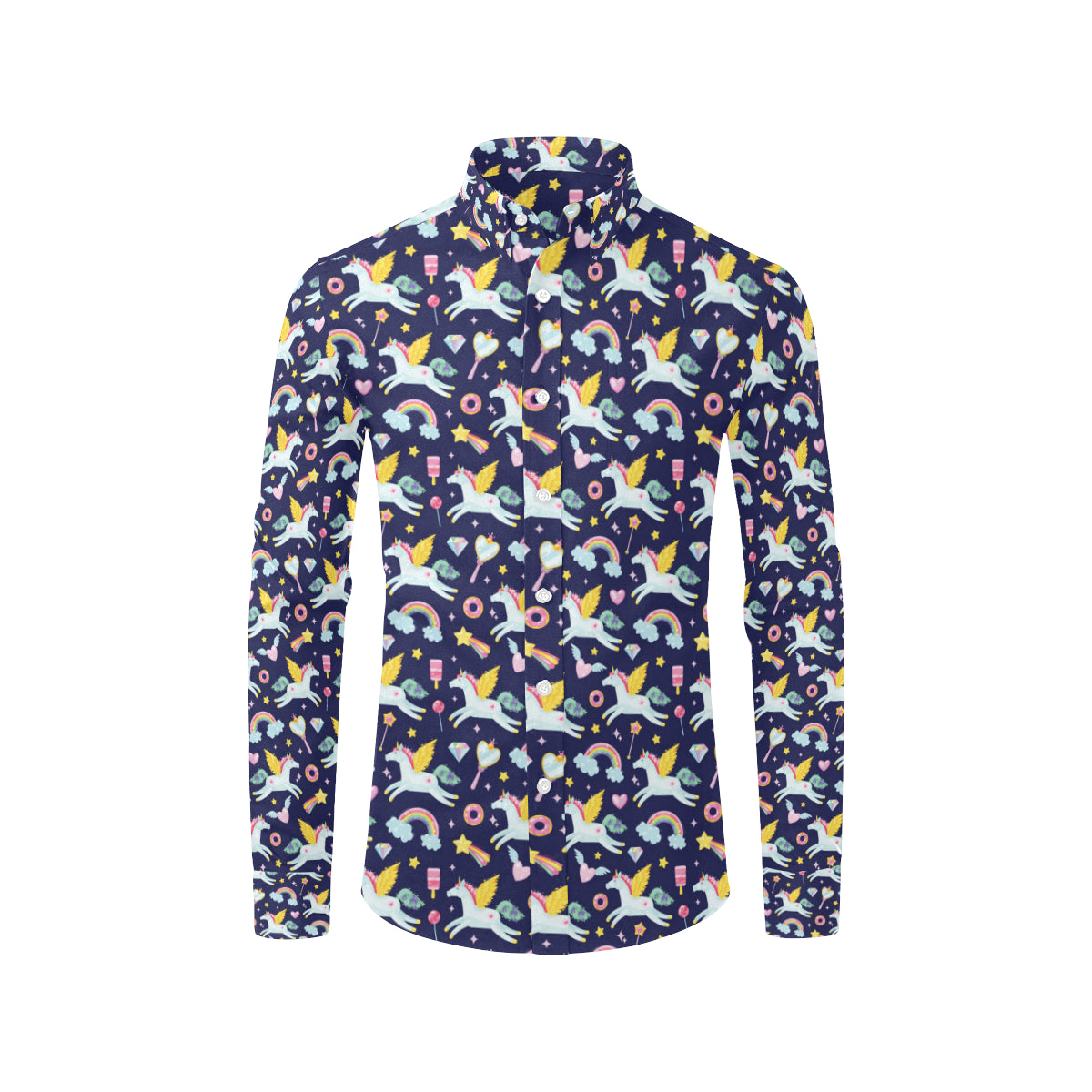 Pegasus Pattern Print Design 05 Men's Long Sleeve Shirt