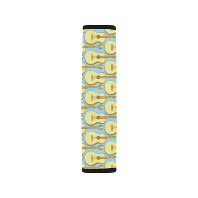 Acoustic Guitar Pattern Print Design 03 Car Seat Belt Cover