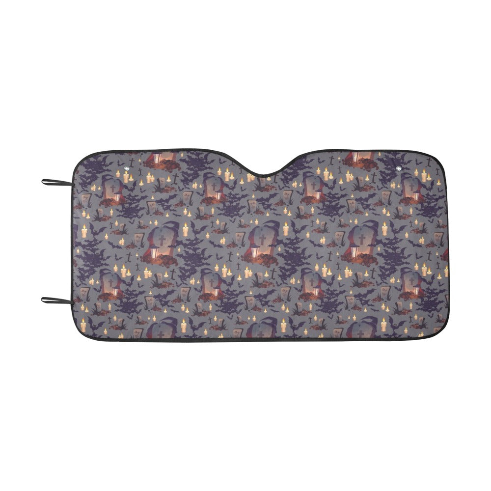 Creepy Graveyard Print Design LKS301 Car front Windshield Sun Shade