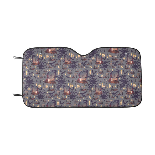 Creepy Graveyard Print Design LKS301 Car front Windshield Sun Shade
