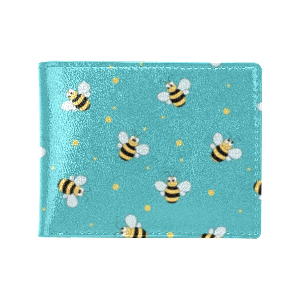 Bee With Dot Print Design LKS309 Men's ID Card Wallet