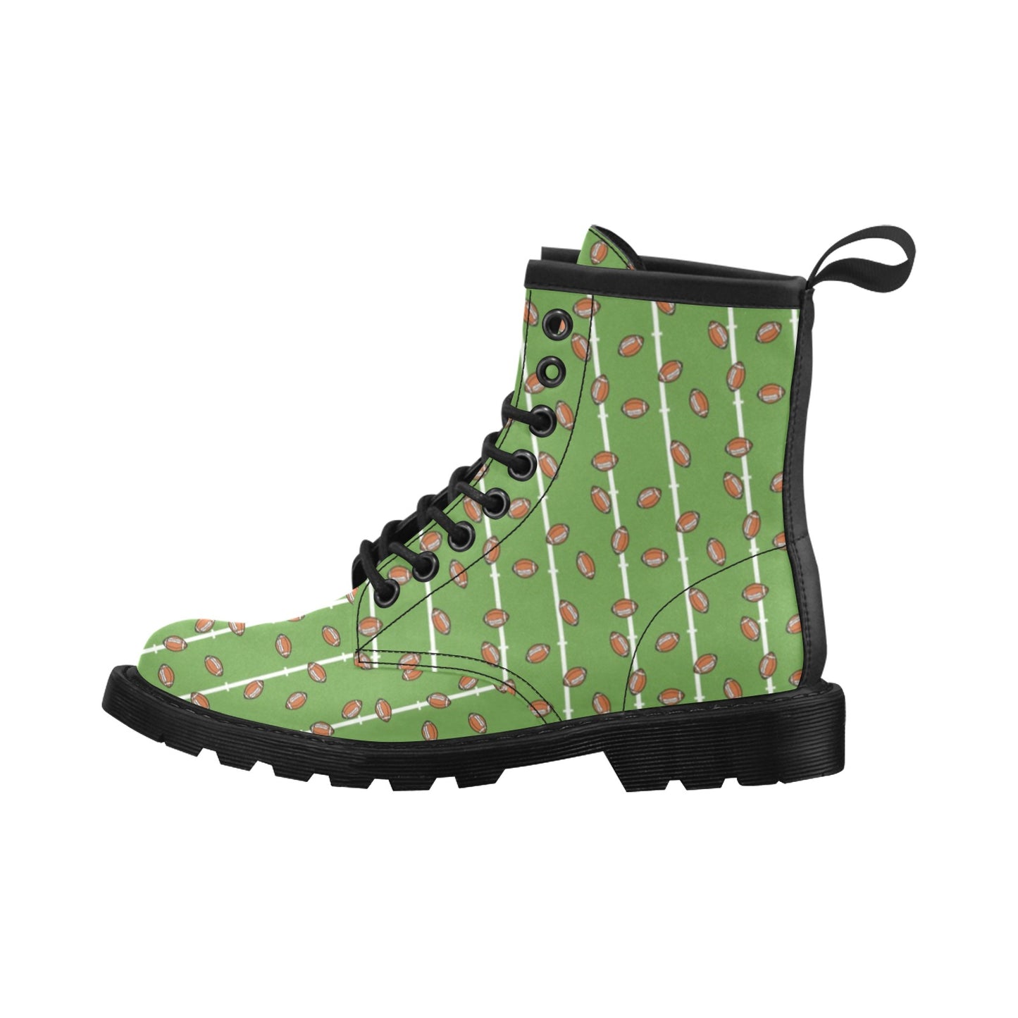 American Football on Field Themed Print Women's Boots