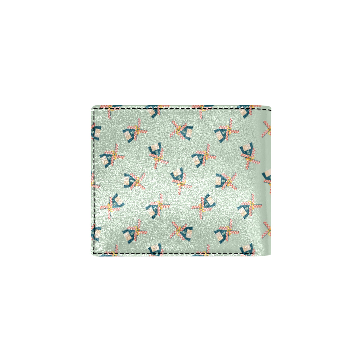 Windmill Pattern Print Design 02 Men's ID Card Wallet