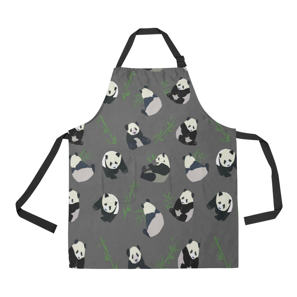 Panda Pattern Print Design A06 Apron with Pocket