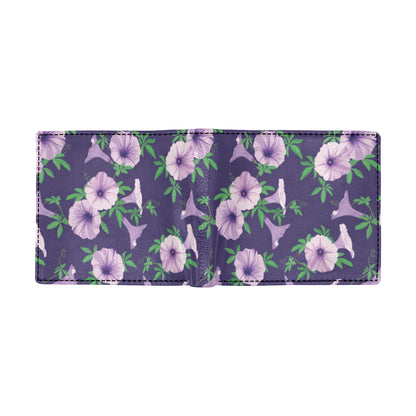 Morning Glory Pattern Print Design MG01 Men's ID Card Wallet