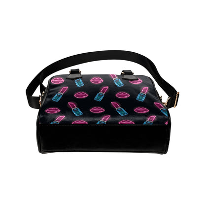 Lipstick Color Neon Pattern Print Design 03 Shoulder Handbag