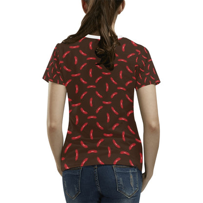 Sausage Print Design LKS302 Women's  T-shirt
