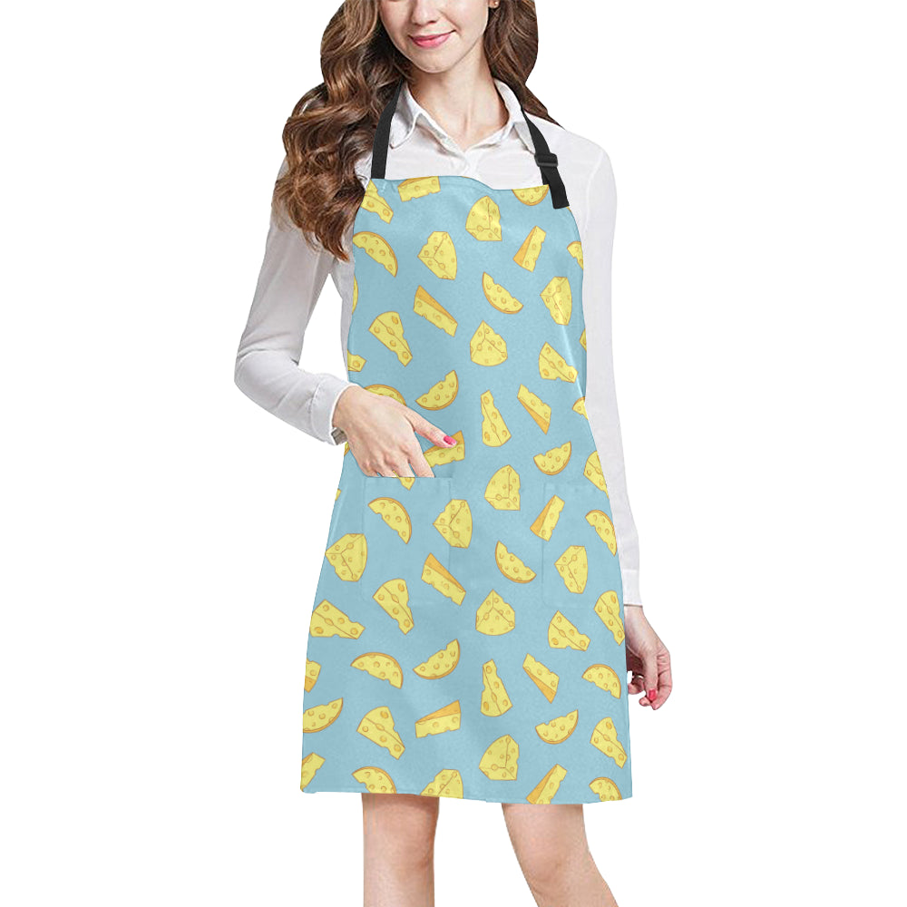 Cheese Pattern Print Design 04 Apron with Pocket