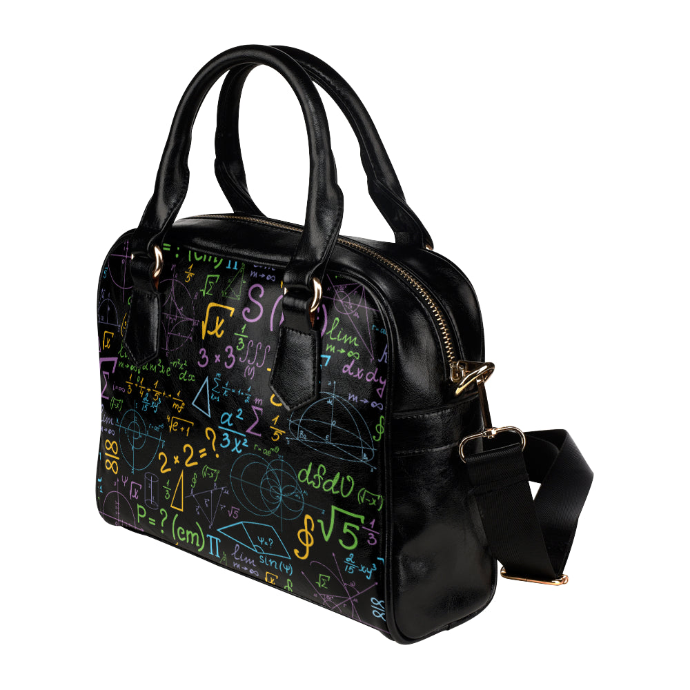 Math Pattern Print Design 03 Shoulder Handbag