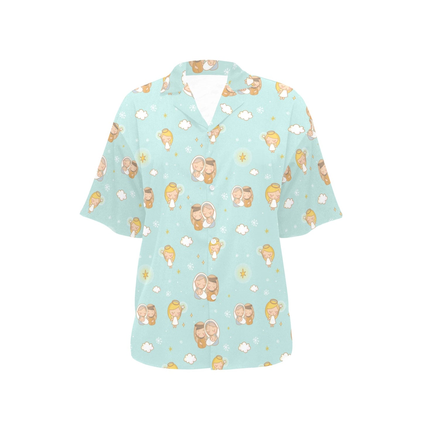 Christian Pattern Print Design 01 Women's Hawaiian Shirt