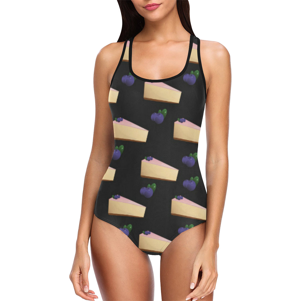 Cheesecake blueberry Pattern Print Design CK01 Women Swimsuit